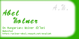 abel wolner business card